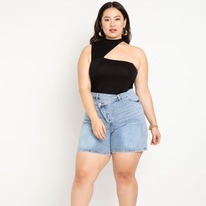 Eloquii Overlap Waistband Short